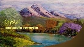  Presentation with canvas - Theme with art acrylic - beautiful small scale original oil background and a tawny brown colored foreground