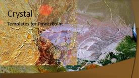  Presentation with abstract art oil painting - Presentation theme enhanced with art acrylic - nice image of a original background and a coral colored foreground