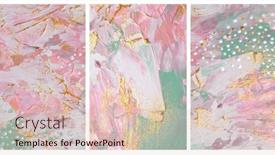  Presentation with abstract art oil painting - Slide deck enhanced with art-acrylic-and-oil-smear background and a lemonade colored foreground