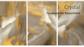  Presentation with abstract art oil painting - PPT layouts having art-acrylic-and-oil-smear background and a coral colored foreground