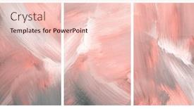  Presentation with abstract art oil painting - Presentation design having art-acrylic-and-oil-smear background and a lemonade colored foreground