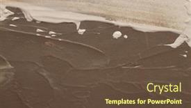  Presentation with abstract art - Presentation design enhanced with art-acrylic-smear-blot-brushstroke background and a tawny brown colored foreground