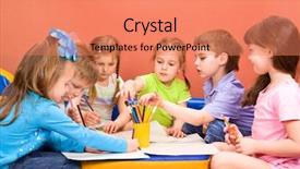  Presentation with art craft - Audience pleasing PPT layouts consisting of art and craft activity backdrop and a coral colored foreground