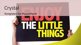  Presentation with appreciation card - Presentation design enhanced with art appreciation - enjoy the little things card background and a lemonade colored foreground