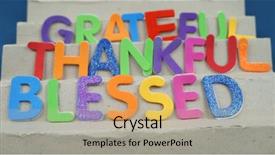  Presentation with blessed - Slide set consisting of art appreciation - grateful thankful and blessed background and a  colored foreground