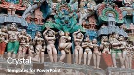  Presentation with indian art - Theme featuring art at an ancient indian background and a gray colored foreground