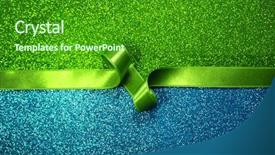  Presentation with ribbon green - PPT theme having art background and green ribbon background and a  colored foreground