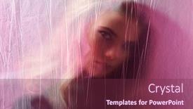  Presentation with polyethylene - Presentation with art-beauty-fashion-portrait background and a violet colored foreground