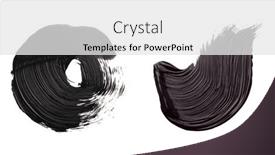  Presentation with black ink - Presentation theme having art-black-ink-mascara-smear background and a white colored foreground