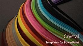  Presentation with abstract wave - Presentation theme having art-color-strip-gradient-wave background and a wine colored foreground