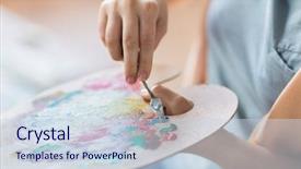  Presentation with creativity - Beautiful slide deck featuring art creativity and people concept backdrop and a lemonade colored foreground