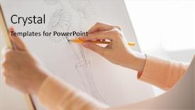  Presentation with graphite - Slides enhanced with art creativity and people concept background and a  colored foreground