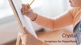  Presentation with graphite - Amazing slides having art creativity and people concept backdrop and a  colored foreground