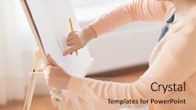  Presentation with creativity - Beautiful PPT layouts featuring art creativity and people concept backdrop and a  colored foreground