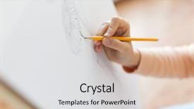  Presentation with creativity - Slide deck with art creativity and people concept background and a  colored foreground