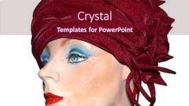  Presentation with art deco - Colorful theme enhanced with art deco dame isolated with clipping path backdrop and a wine colored foreground