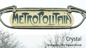  Presentation with art deco - Colorful slides enhanced with art deco green - foreground of a metro signal backdrop and a sky blue colored foreground