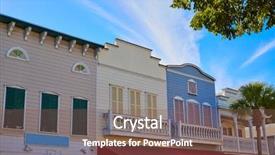  Presentation with orlando florida usa downtown city - Amazing presentation theme having art deco green - key west downtown street houses backdrop and a violet colored foreground