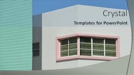  Presentation with art deco - Audience pleasing presentation design consisting of art-deco-wall-and-windows backdrop and a teal colored foreground