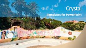  Presentation with mughal art and architecture - Theme with cut different tinges of soil background and a yellow colored foreground