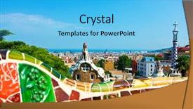  Presentation with architectural - Slides having art designed by antoni gaudi background and a light blue colored foreground