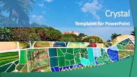 Presentation with mughal art and architecture - Beautiful theme featuring art designed by antoni gaudi backdrop and a teal colored foreground