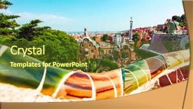  Presentation with spain - Slide deck featuring art designed by antoni gaudi background and a tawny brown colored foreground