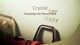  Presentation with diary - Presentation enhanced with art-diary-text-written background and a cream colored foreground