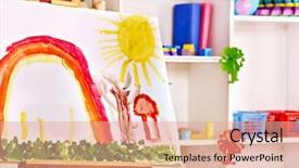  Presentation with preschool - Cool new presentation design with art easel - classroom at preschool no people backdrop and a coral colored foreground