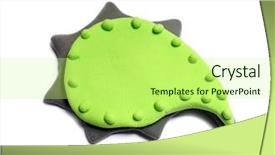  Presentation with grey - Beautiful presentation design featuring art education - grey and green background plasticine backdrop and a mint green colored foreground