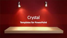  Presentation with exhibition - Presentation theme enhanced with art exhibition - empty shelf background and a crimson colored foreground