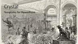  Presentation with fine art - Audience pleasing PPT theme consisting of art expo in toulouse ceramic backdrop and a light gray colored foreground