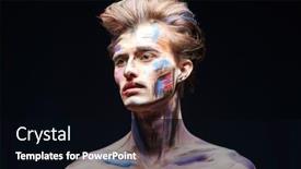  Presentation with black man fashion - PPT theme having art-fashion-and-body-painting background and a black colored foreground