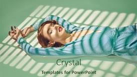  Presentation with hair dress - PPT layouts with art-fashion-beautiful-girl background and a mint green colored foreground
