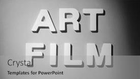  Presentation with old film - Slide set with art-film-old-movie-title background and a light gray colored foreground