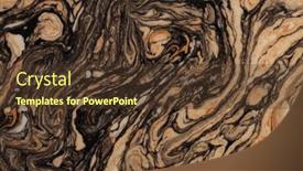  Presentation with abstract swirl - PPT theme with art-flow-pour-oil background and a tawny brown colored foreground