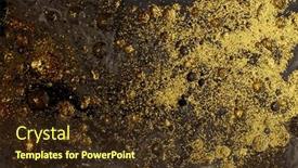  Presentation with abstract art oil painting - Presentation consisting of art-flow-pour-oil background and a tawny brown colored foreground