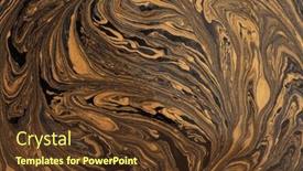  Presentation with abstract swirl - Slide set featuring art-flow-pour-wave-oil background and a tawny brown colored foreground