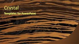  Presentation with abstract swirl - Presentation theme featuring art-flow-pour-wave-oil background and a tawny brown colored foreground
