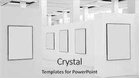  Presentation with art gallery - Audience pleasing presentation theme consisting of art gallery - showroom wall with frames backdrop and a  colored foreground