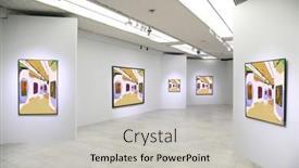  Presentation with art gallery - Amazing presentation design having art-gallery-3-all-pictures backdrop and a light gray colored foreground