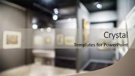  Presentation with art gallery - Amazing PPT layouts having art gallery generic background backdrop and a light gray colored foreground