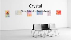  Presentation with art gallery - Slides featuring art gallery with beautiful paintings background and a white colored foreground