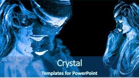  Presentation with glowing light bulbs light bulbs - Beautiful PPT theme featuring art glowing in ultraviolet light backdrop and a ocean colored foreground