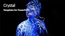  Presentation with bing clip art for birthdays - PPT layouts with art glowing in ultraviolet light background and a black colored foreground