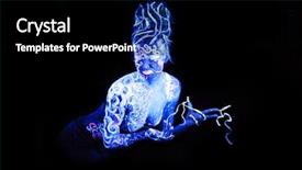  Presentation with body - Audience pleasing PPT layouts consisting of art glowing in ultraviolet light backdrop and a black colored foreground