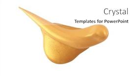  Presentation with abstract art - Presentation enhanced with art-gold-acrylic-smear-blot background and a white colored foreground