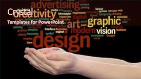  Presentation with design fashion - Cool new PPT layouts with art graphic design visual word backdrop and a  colored foreground