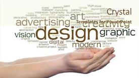  Presentation with design fashion - Beautiful PPT theme featuring art graphic design visual word backdrop and a  colored foreground