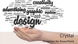  Presentation with modeling - Colorful slide set enhanced with art graphic design visual word backdrop and a  colored foreground